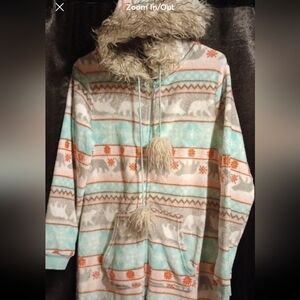 Cozy Hooded One Piece Sleepwear